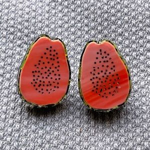 Stud papaya earrings